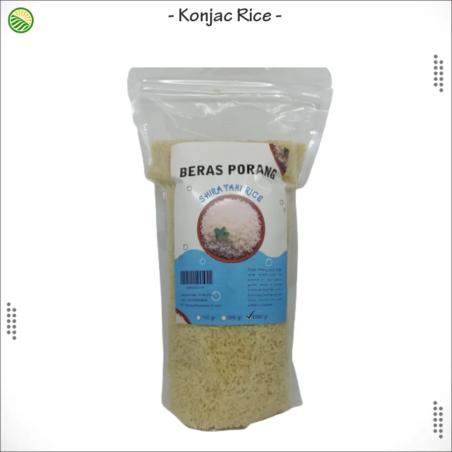 Dried Konjac Rice Private Label Package Max Soft Bag White OEM Customized Pouch Box Style Time Packing Gluten Kind Paper