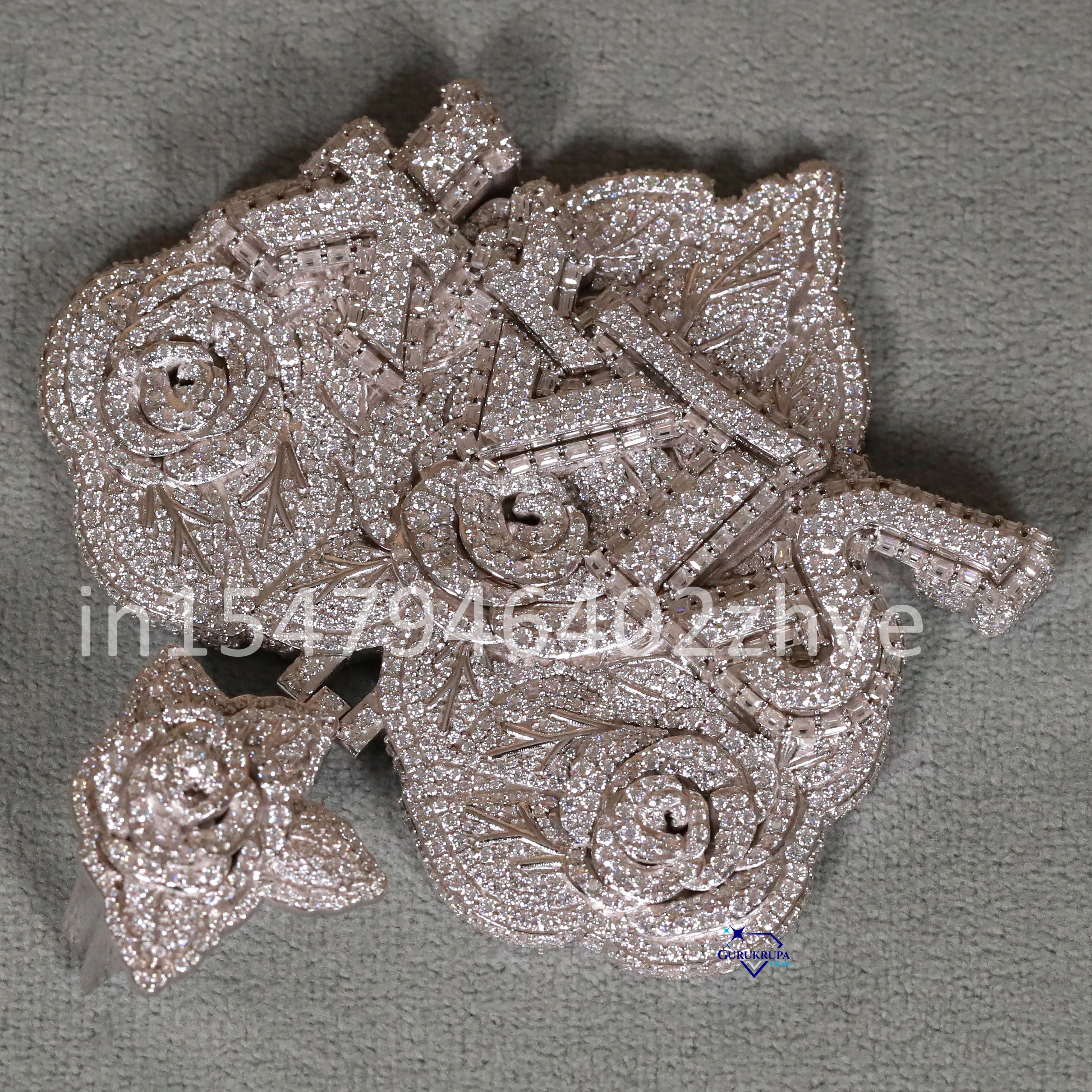 Latest 14kt White Gold Lab Grown Diamond Pendants for Men Enhanced VVS Clarity Stylish Hip-Hop Jewelry Made from Sterling Silver