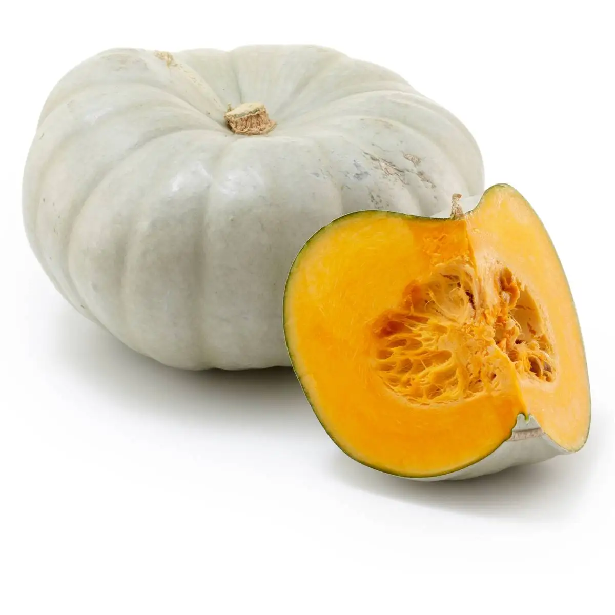 Fresh pumpkin originating in Vietnam export goods round fruit green skin with yellow flesh