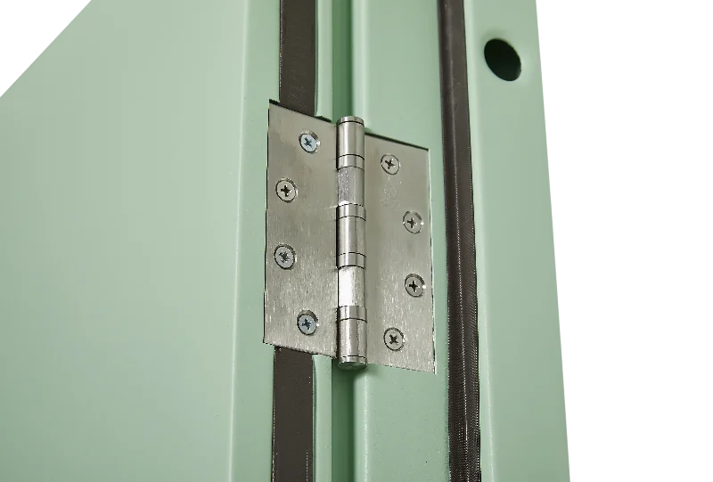 Simple Design School Classroom Door Durable Steel Class Entry Door Color-painting Kindergarten Door with Two Glass Windows