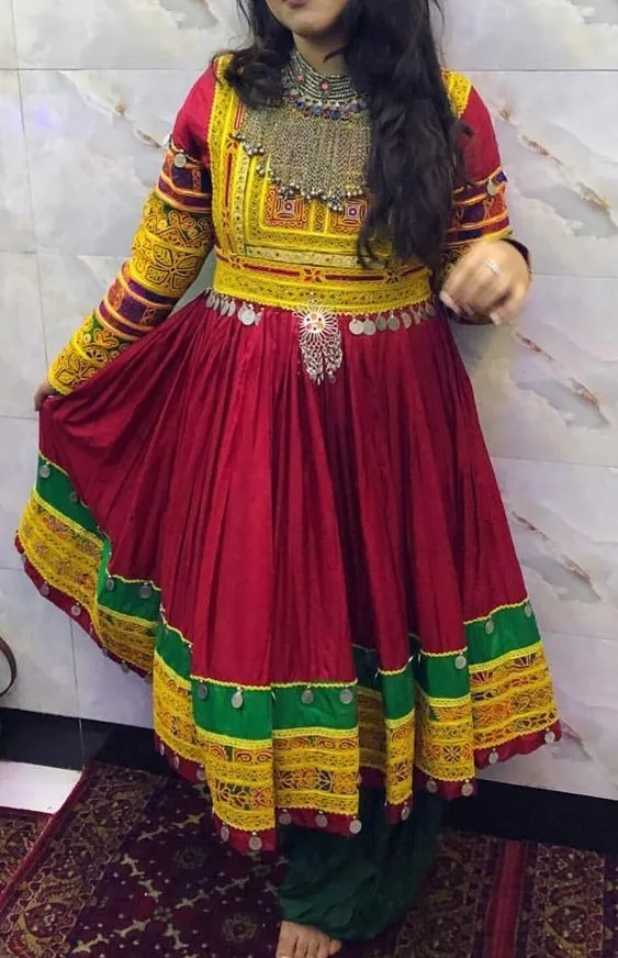 New Style Muslim Women Afghani kuchi Ladies Dress for wedding & party frock with all custom size and colors afghan dress