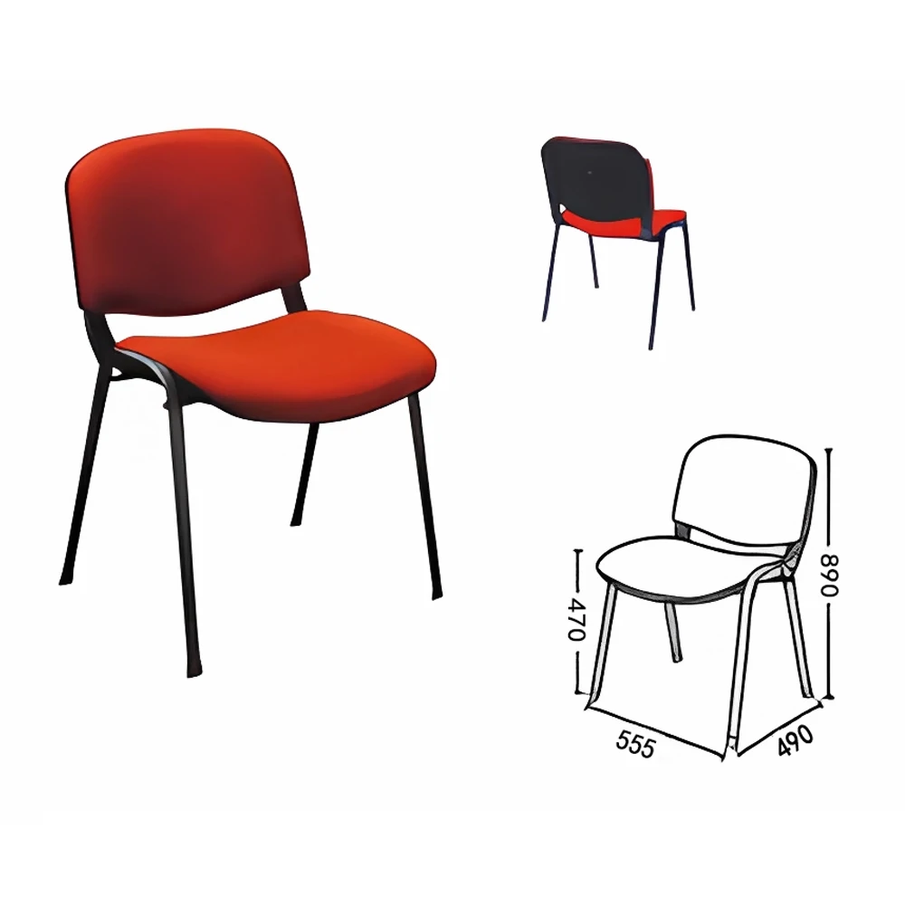 Armless Event Chair Soft Padded Conference Office Chair Student Staff News Reception Chair