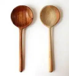 Best Quality Spoon Wooden Serving With Enamel Print for Home Kitchen & Hotel Set Food Safe Servers