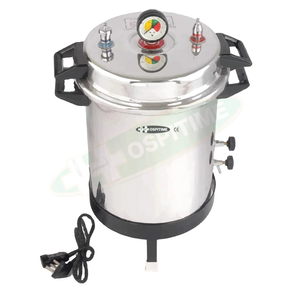 Hospitime Electric Autoclave Pressure Cooker Type Aluminum Mirror Finish 10 Ltr