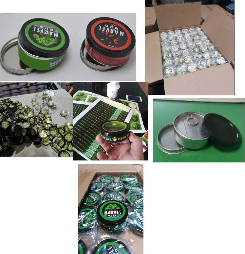 Customised Tuna Tin Cans Empty Can with Stickers packs tin can empty round small zkittlez tin
