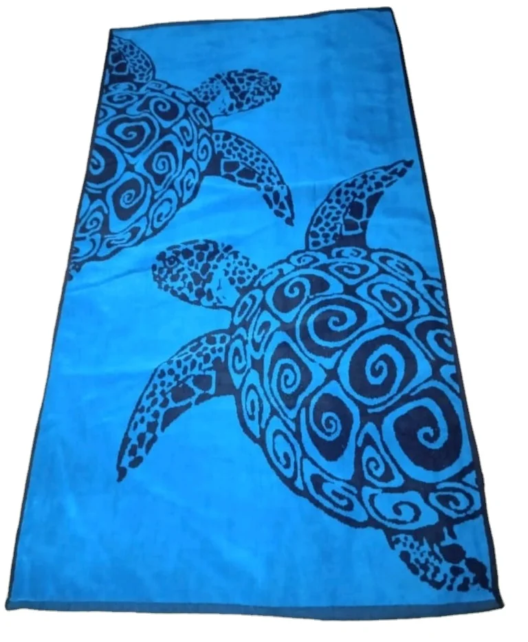 Superior Quality Jacquard Beach Towels Made of 100% Cotton 1 Side Velour Soft By Avior Industries PVT LTD