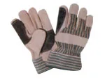 Split leather Working gloves grey color /Grey split leather white Rubberized Cuff/ Heavy duty gloves