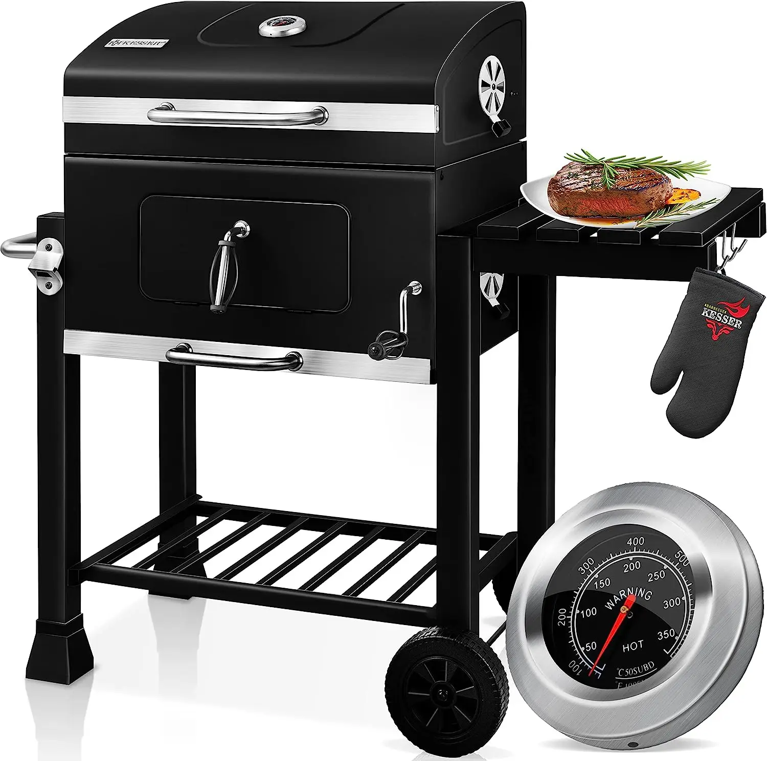 Factory Price Steel Barbecue Grills Trolley BBQ Charcoal Grill Patio bbq grill