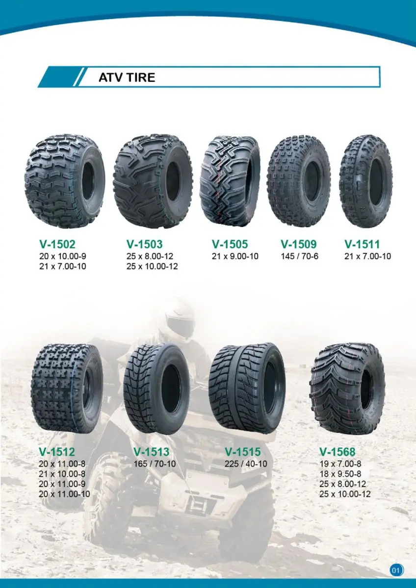 High Quality ATV Tire 25x10.00-10 25x8.00-12 Pattern V-1503
