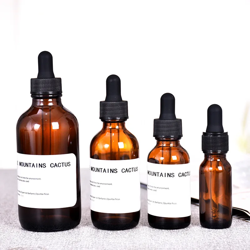 5ml,15ml,40ml,100ml Amber Clear Glass Essential Oil Dropper Bottle Serum Essential Oil Bottle with Dropper
