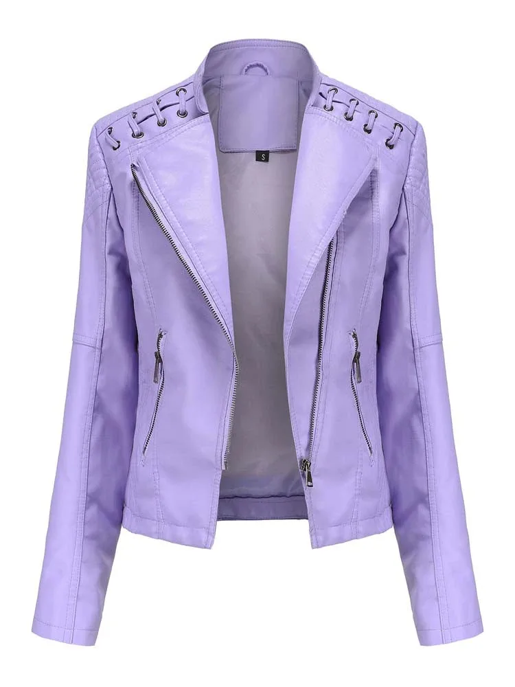 Women short genuine sheep Leather jacket Motor biker slim leather coat red quality tanned sheepskin leather clothing