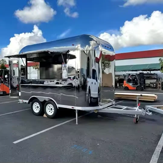 Small Stainless Steel Mobile Food Trailer Home Use Serving Fruit Hotels Restaurants Core Motor Components Corn Soybean