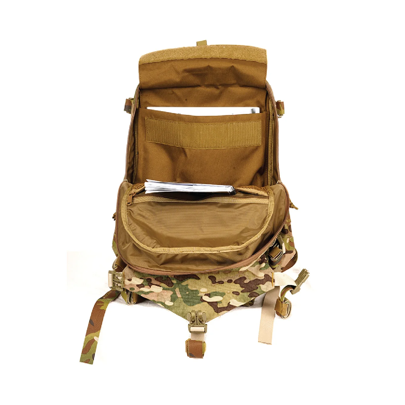 Heavy-Duty Tactical Rush Backpack IT Camo with Helmet Provision Rugged Outdoor Gear Storage Field Operations Oxford Nylon Lining
