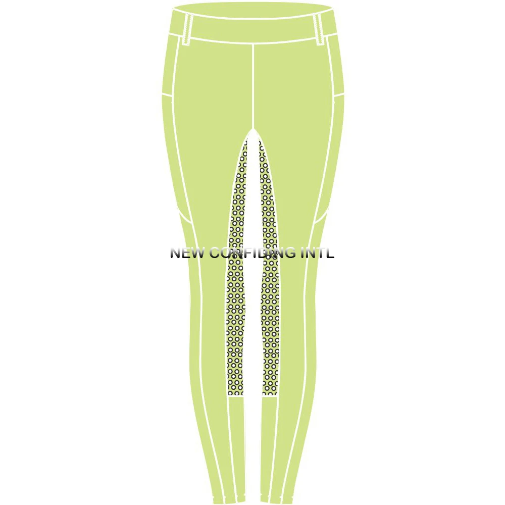 Record Holder Riding Leggings Silicone Horse Breeches Equestrian Clothing Folded High Waist Horse Riding Tights with Pockets