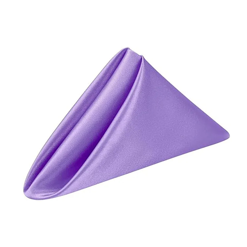 Custom size plain dyed satin napkins 30*30 40*40 50*50cm smooth table cloth napkins for Restaurant Banquet Graduation Party