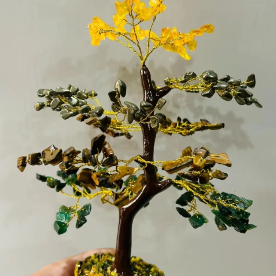 Beautiful Handmade 7 Chakra Crystal Tree Big and Small Sizes for Stone Decor-Other Crystal Item Trees