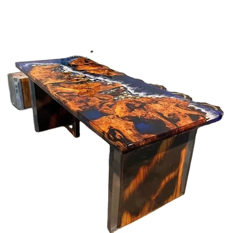 epoxy resin table, epoxy river table, wood epoxy dining table / Customized tables available