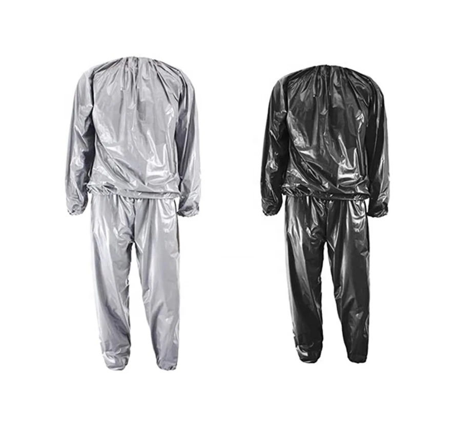Sauna Suit Zipper Bodybuilding Coat Pants Weight Loss Magic Slimming Suit Shapewear Sauna Suits