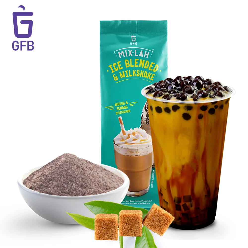 Malaysia Top Wholesale Manufacturer Supplier Halal Bubble Tea Brown Sugar Flavor Powder Premix Beverage 2in1 for HORECA shop 1kg