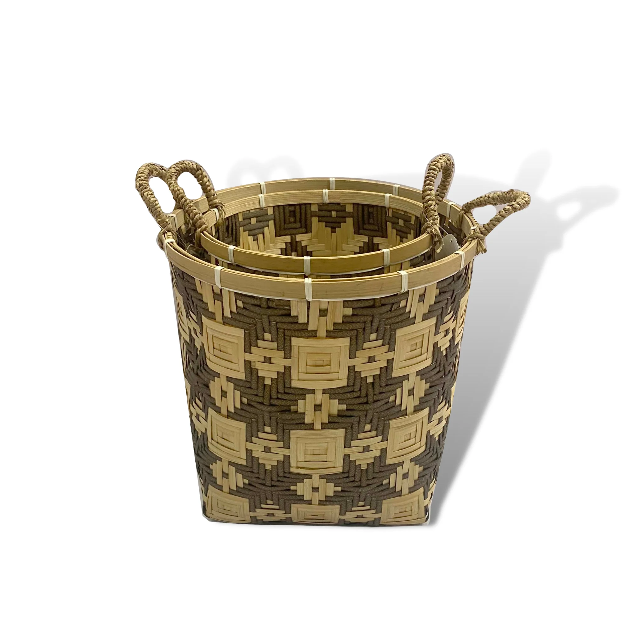 Hot selling Vietnamese Bamboo Storage Bucket Set 2, Stylish and Sustainable Storage Baskets for Laundry, Toys, Shoes