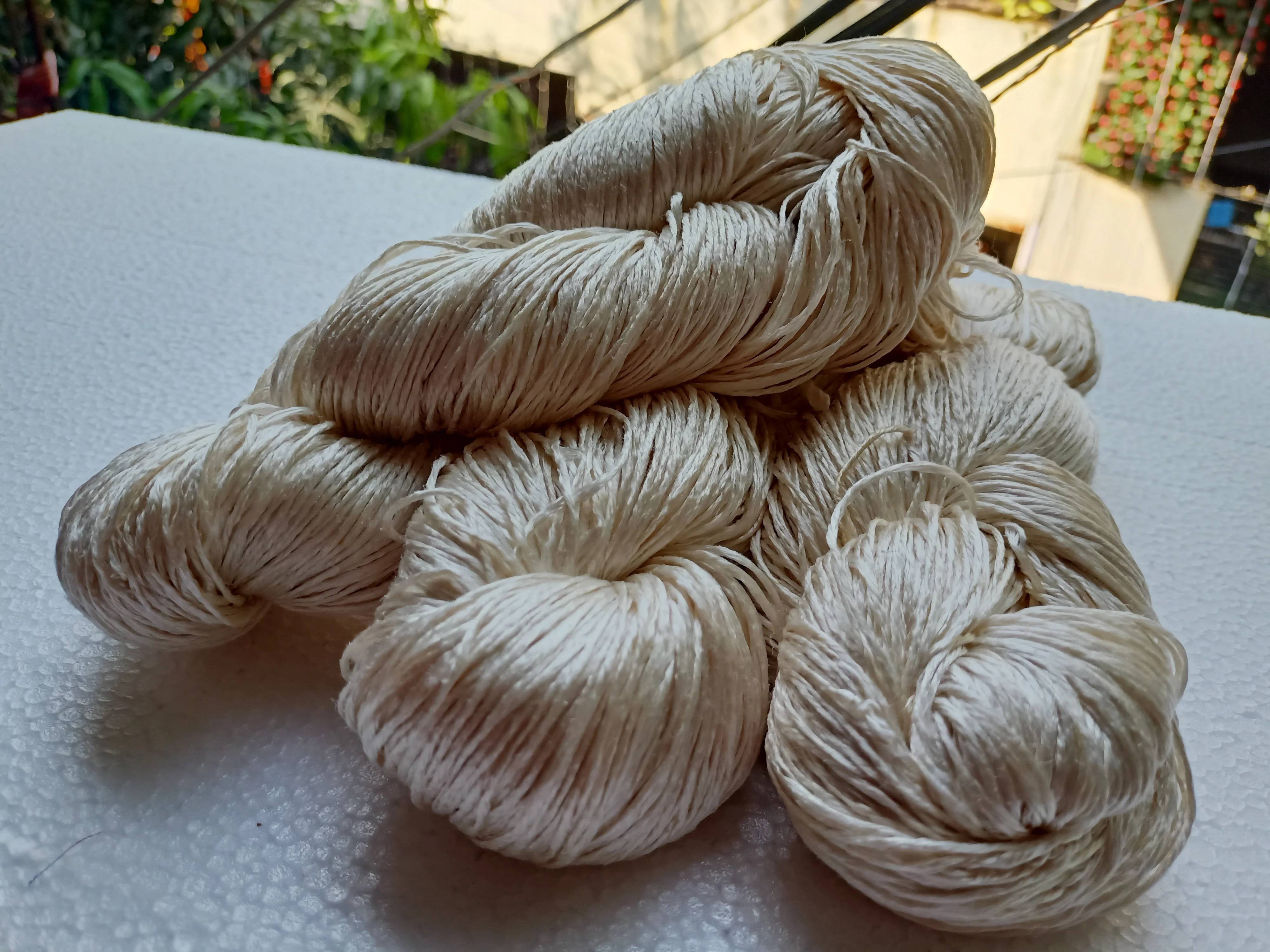 Custom made unleash Luxury with Mulberry Filament Silk Yarn Pure Smooth and Radiantly Lustrous Idle fabrics intricate embroidery