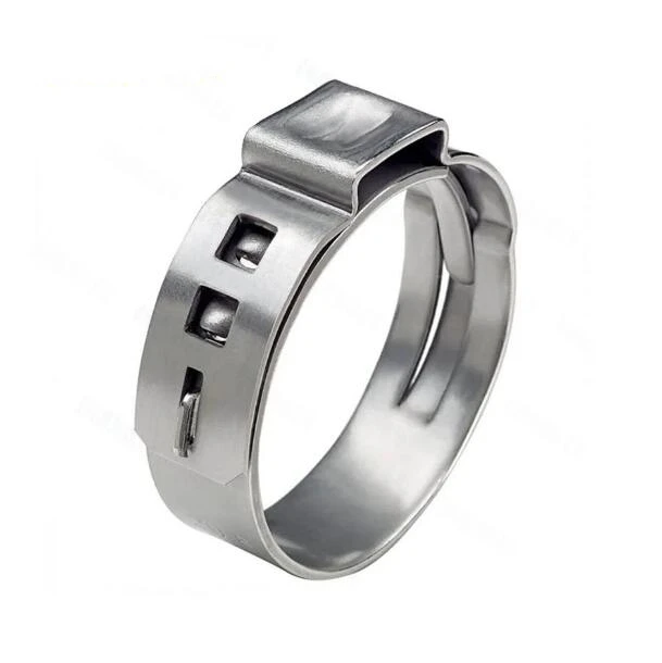 Custom Single Ear 201 304 316 Band Width Stepless Car Hydraulic Air Hose Stainless Steel Clamp