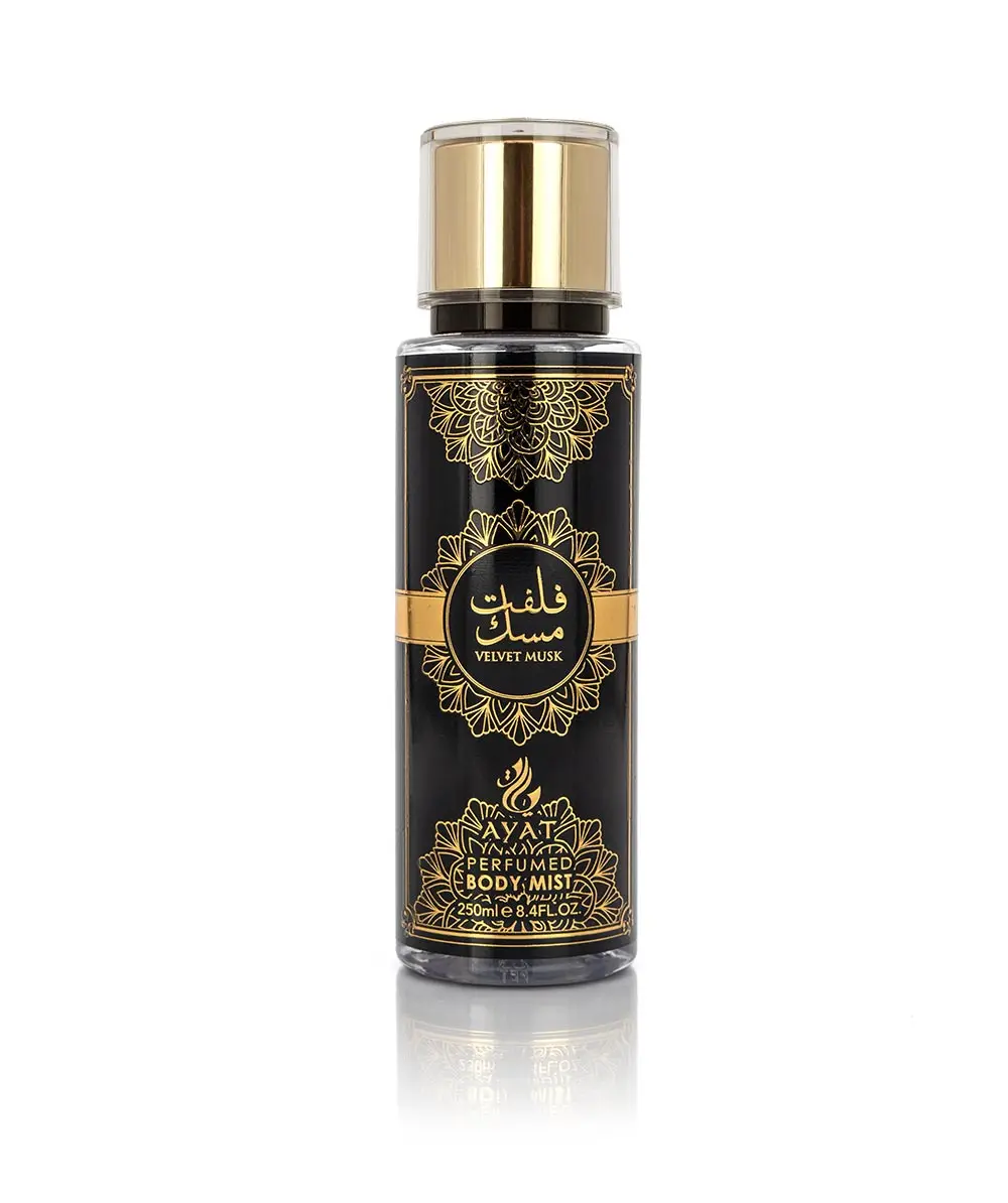 Body Mist VELVET MUSK 250 ml by AYAT PERFUMES Mist for Body of Oriental Scents Arabian Fragrance For unisex made in Dubai