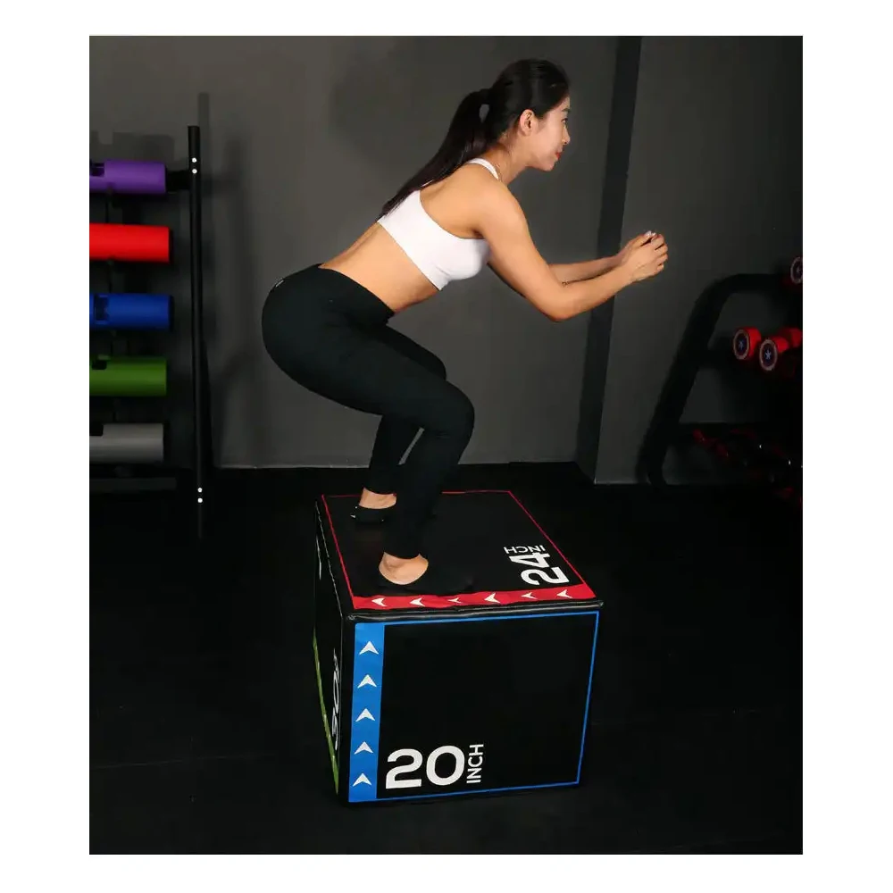 Factory Price 3 In 1 Gym Exercise Training Adjustable Soft Foam Plyometric Jump Box Fitness