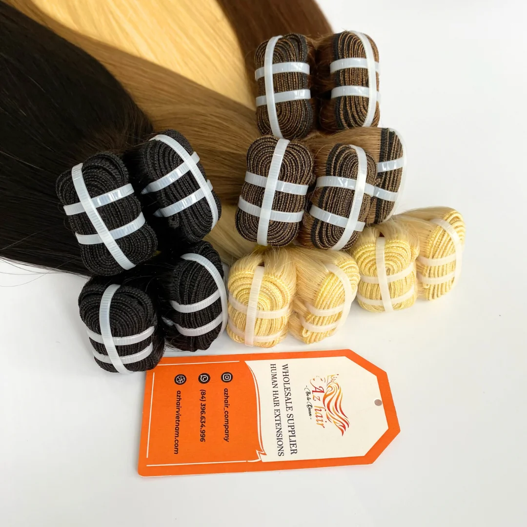 Natural Straight Weft Hair 100 Percent Vietnamese Human Hair Raw Virgin Human Hair Extensions, Wholesale Price From Factory