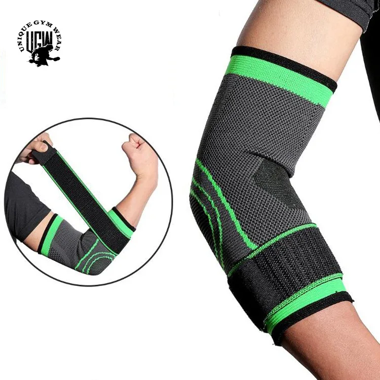 Customized Logo Adjustable Elastic Elbow Brace Neoprene Elbow Sleeve For Men
