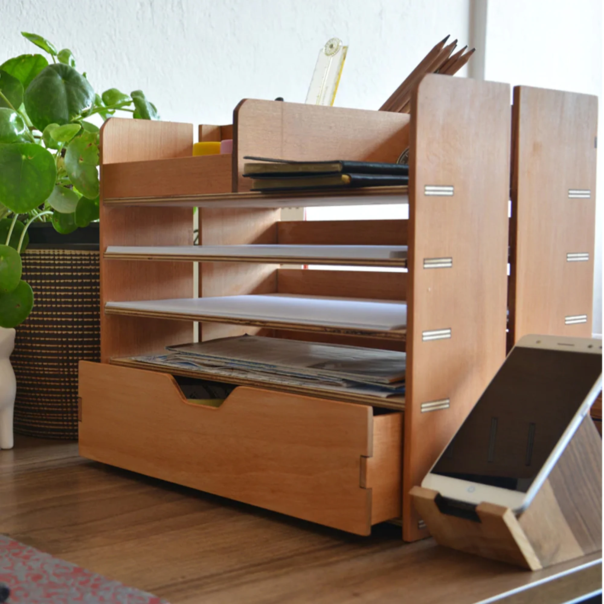 Document Holder desk solid wood table organizers workplace organization office desk organize