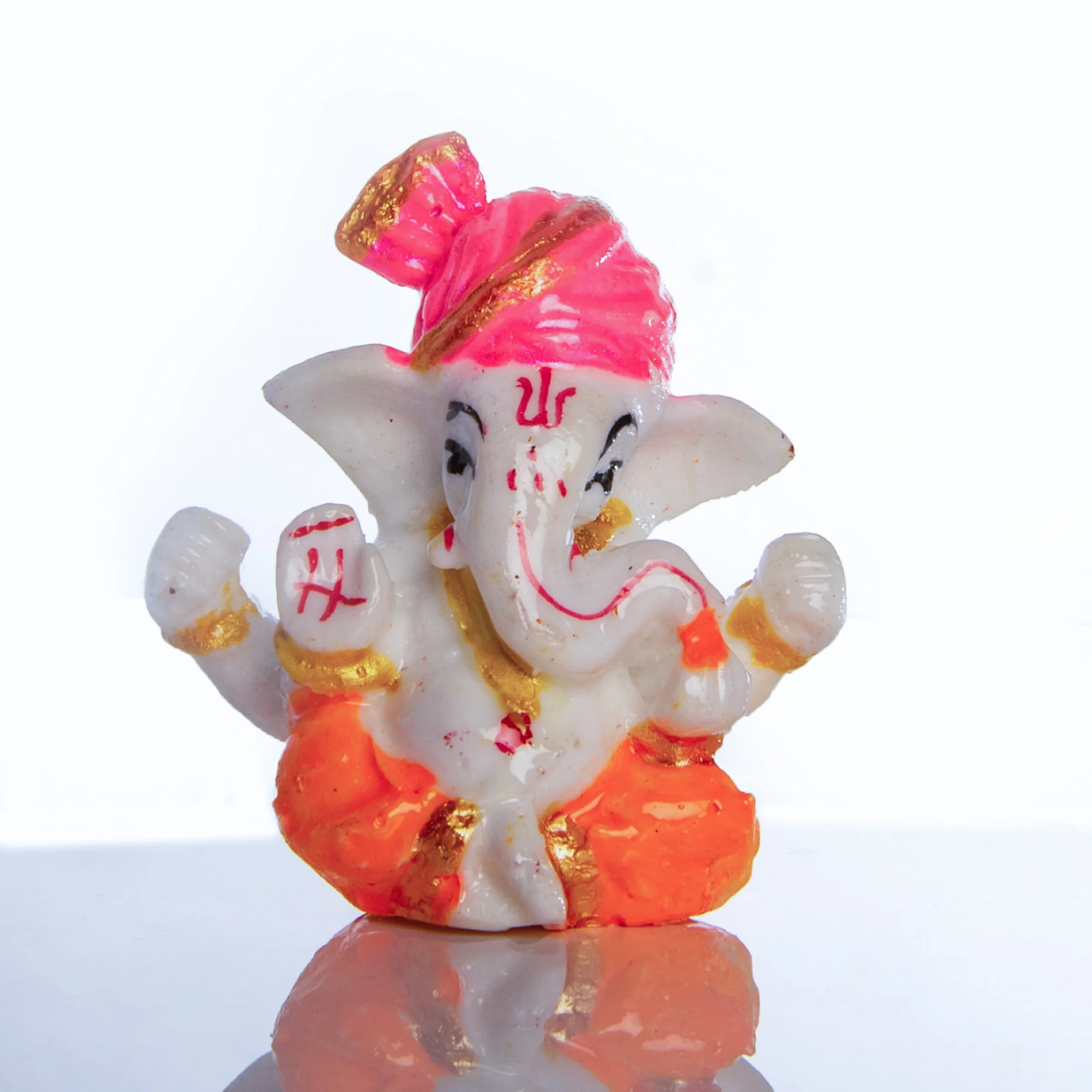 Buy Pagdi Ganesha Statue for Car Dashboard God Ganpati Puja Gifts Uses By Indian Exporters little marble ganesha for puja
