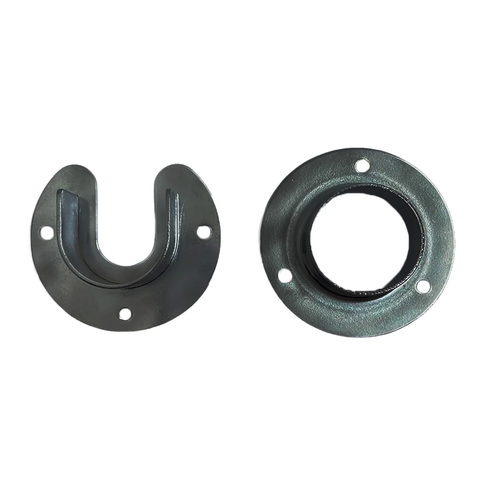 Circular Wardrobe Flange Rod Closet Chrome Finish