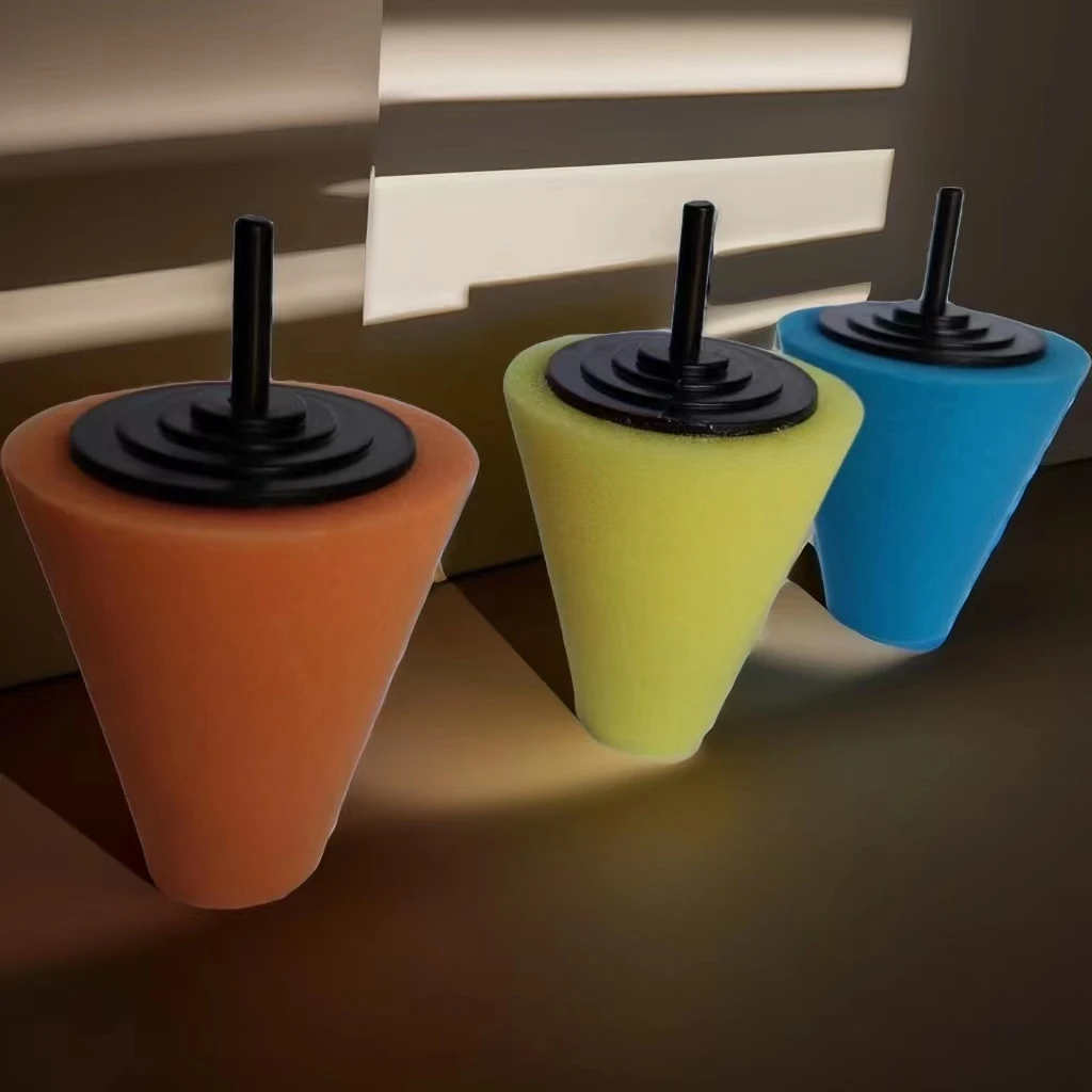 Wheel Polishing Sponge 3inch Polishing Cone Shape Car Hub Buffing Sponge