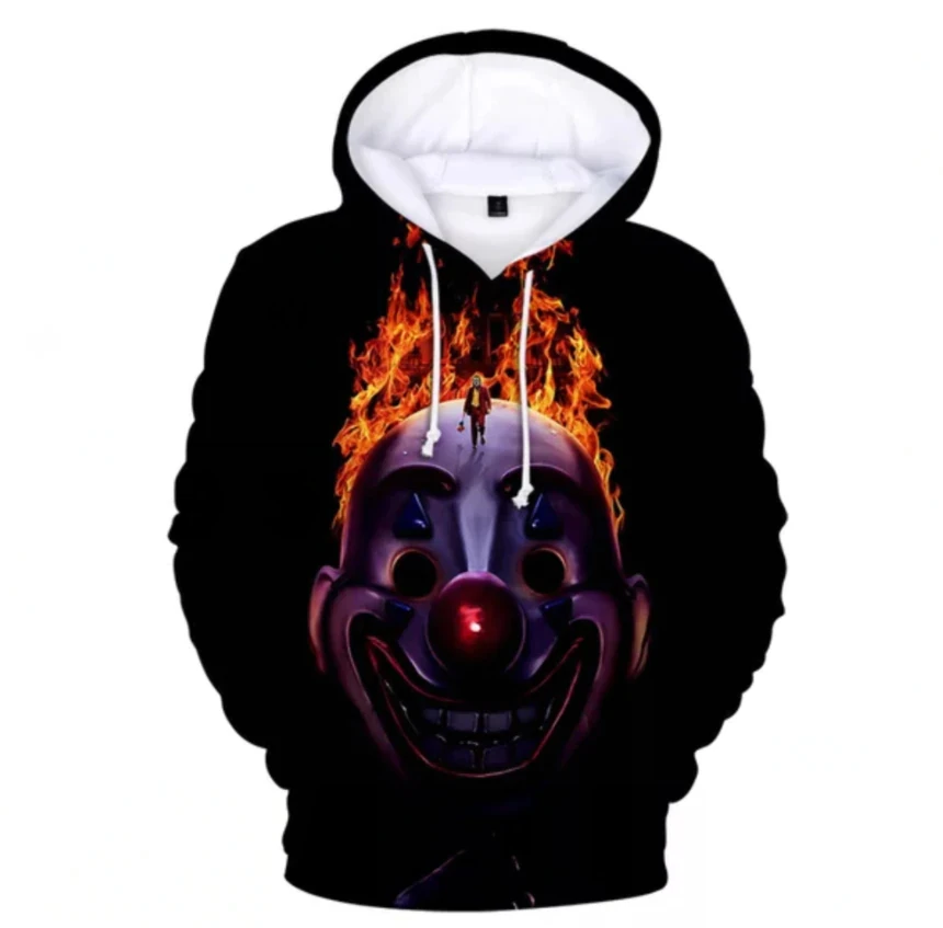 Hot Joker 3D Printed Hoodies Men Horror Movie Men Casual Fashion Funny Oversize Pullover Hoodies