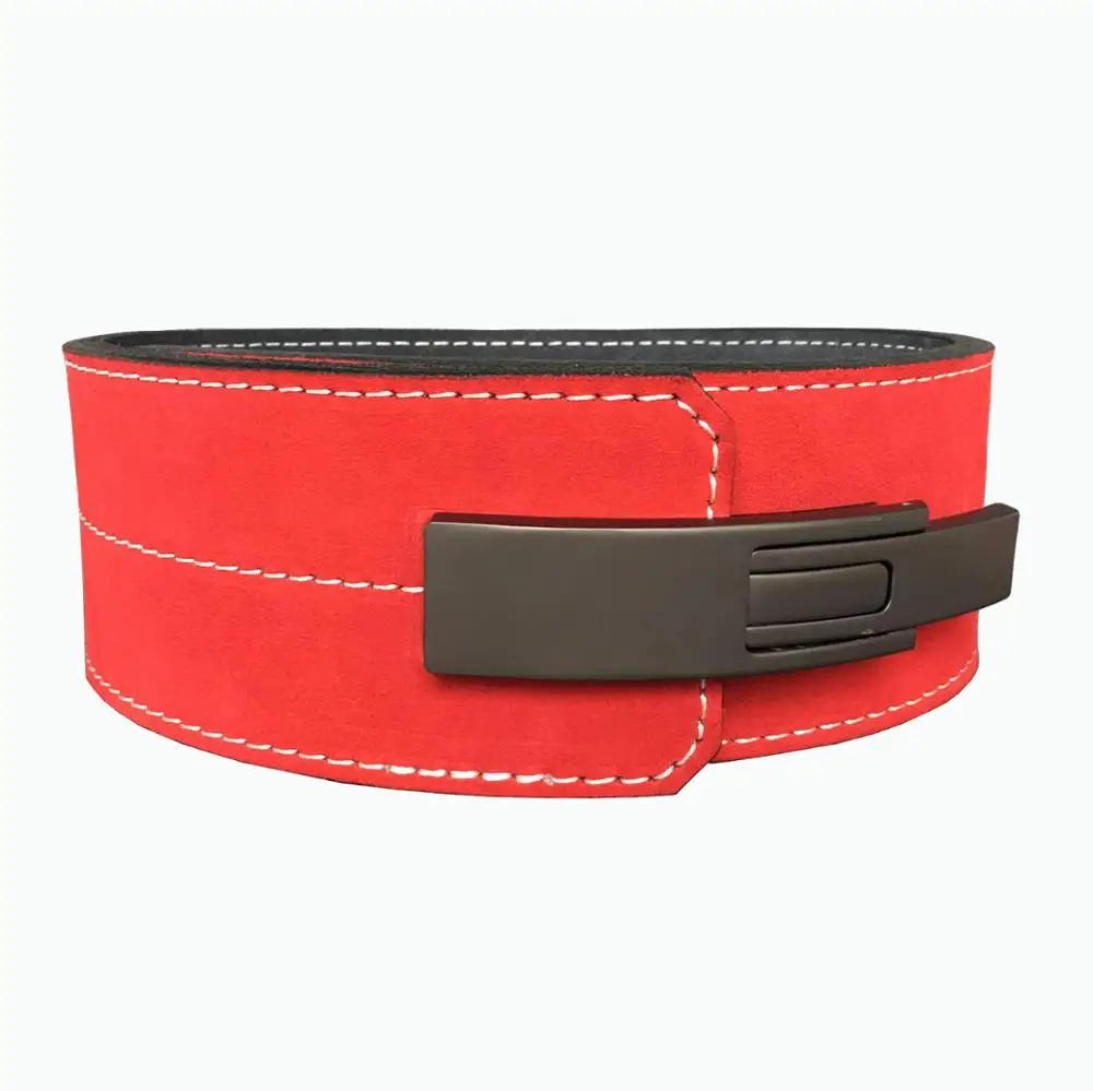 Wholesale Custom Logo Power Lift Lever Soft Leather Buckle Heavy Fitness Gym Weight Lifting Belt