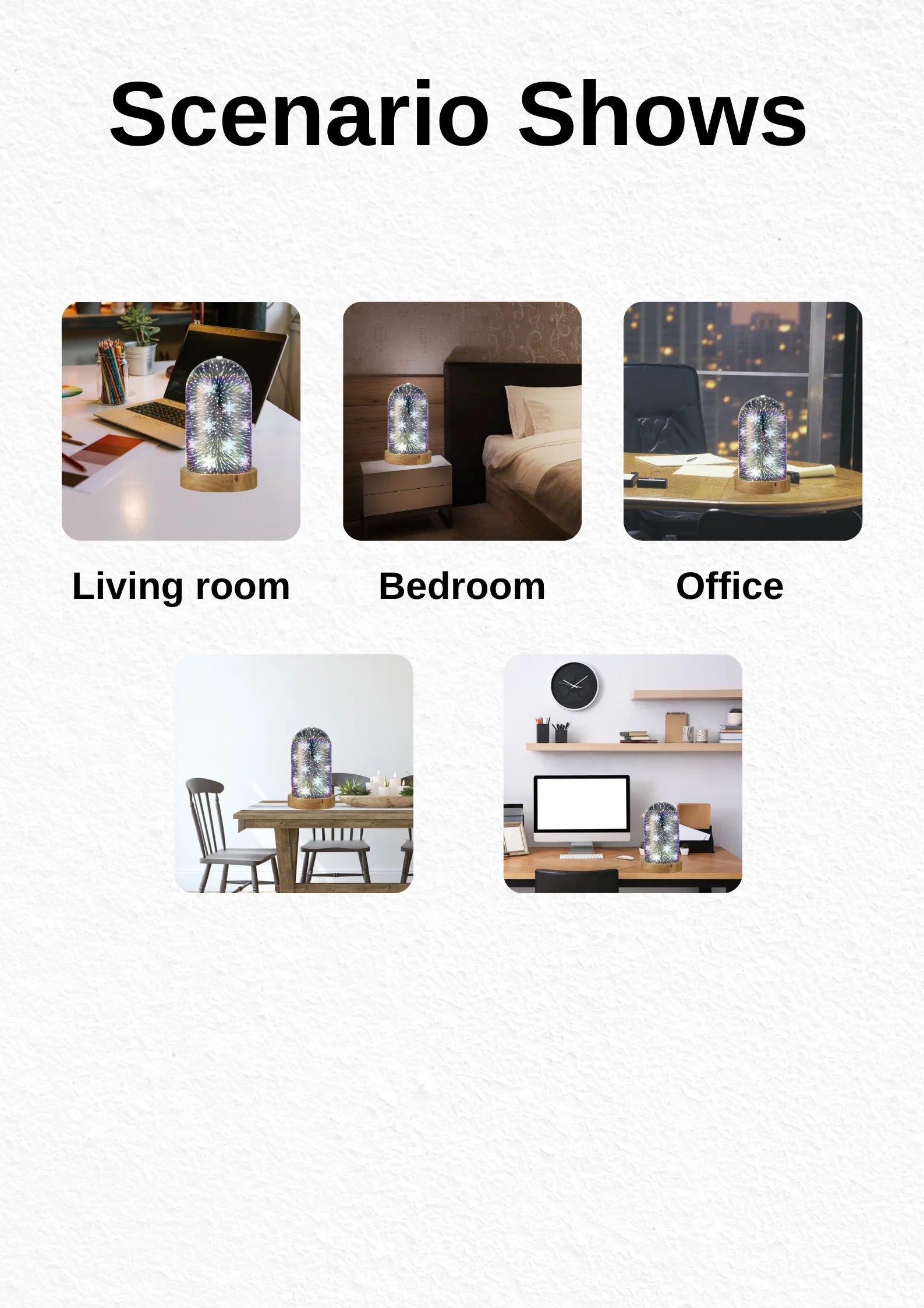 Burlywood 2W LED Desk Light Glass Body and Wood Dome Shade Touch Switch for Indoor Use in Bedrooms