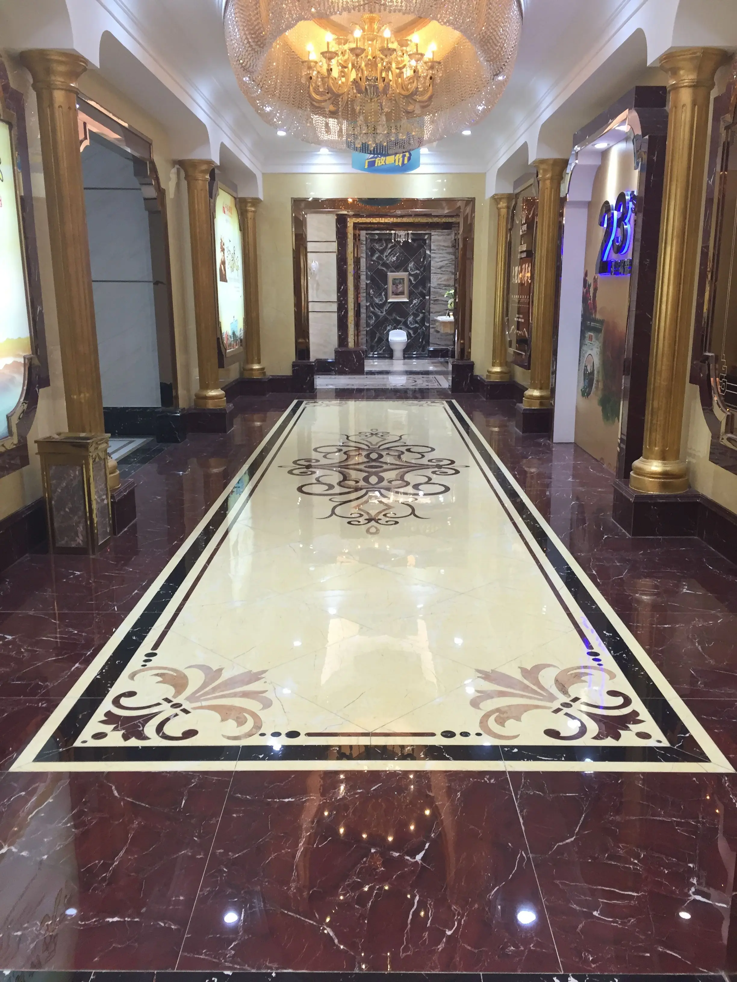 Marble Mosaic Inlay Exclusive Flooring Patterns Home Decorative Exotic Art Work