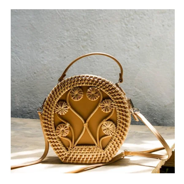 Best Price Hot Items Unique Trendy Rattan Handbag Handicraft For Women Bamboo Handbag From Vietnamese Manufacturer