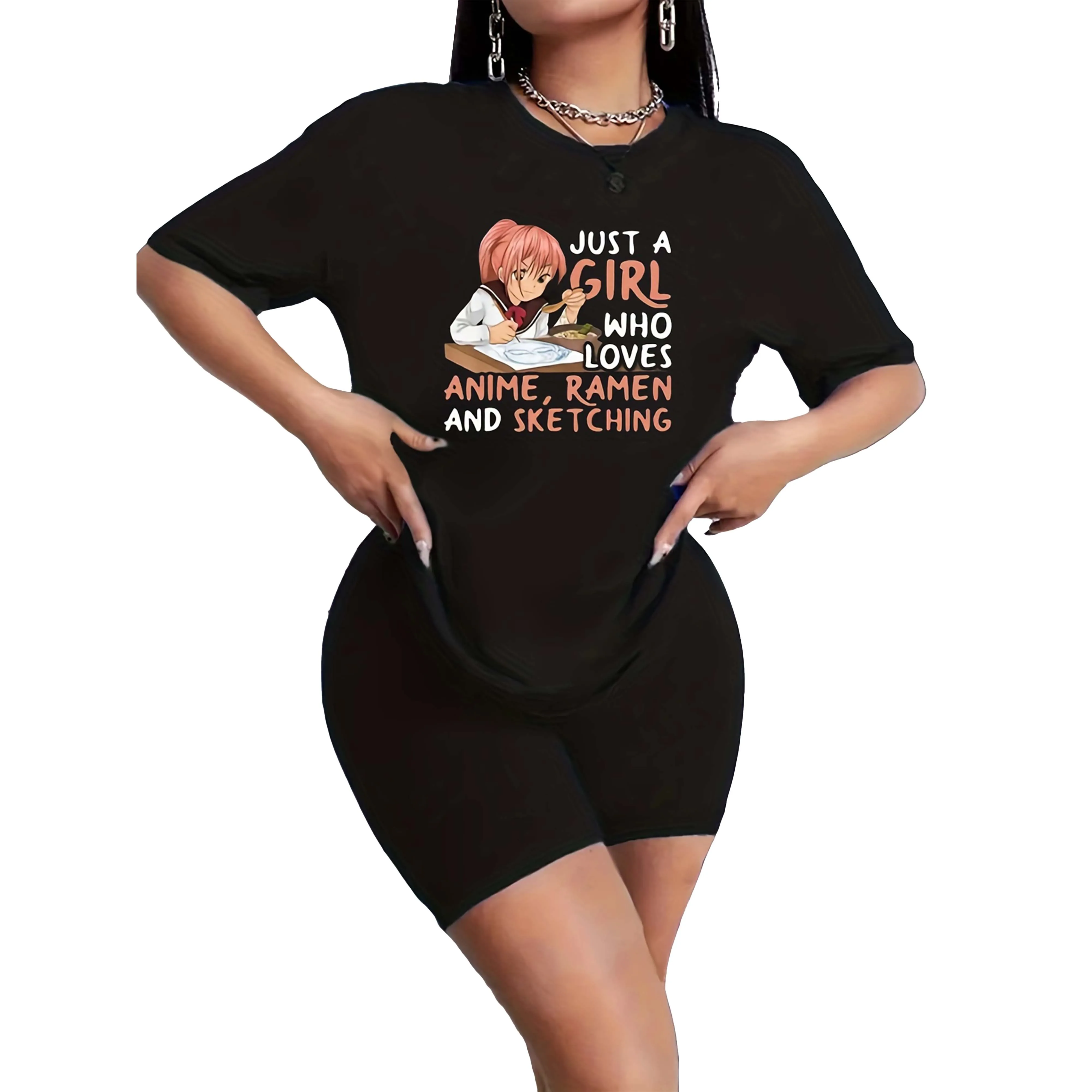 Cheap Price Best Selling Summer Twin Set For Women / Latest Fashion Clothes Casual Women Short T Shirt Twin Set