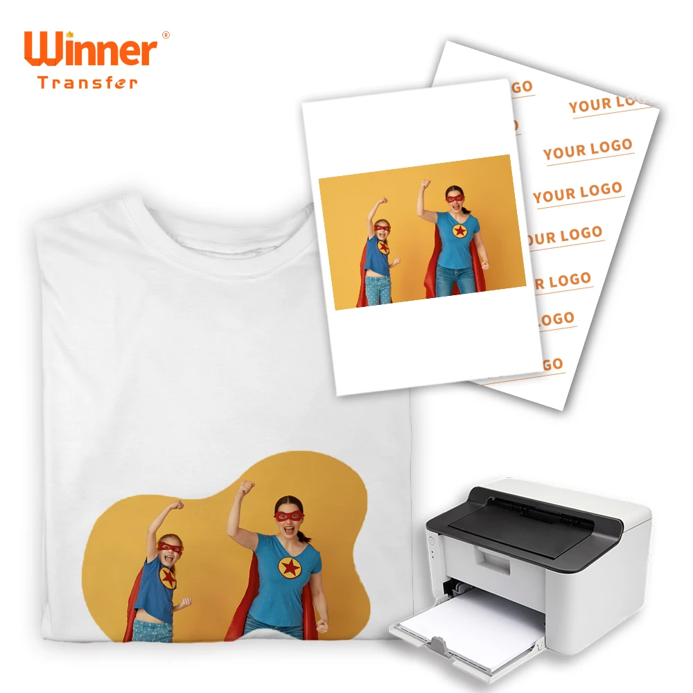 Winner Transfer printable a4 a3 blank transfer paper laser light printing heat transfer paper for t shirts