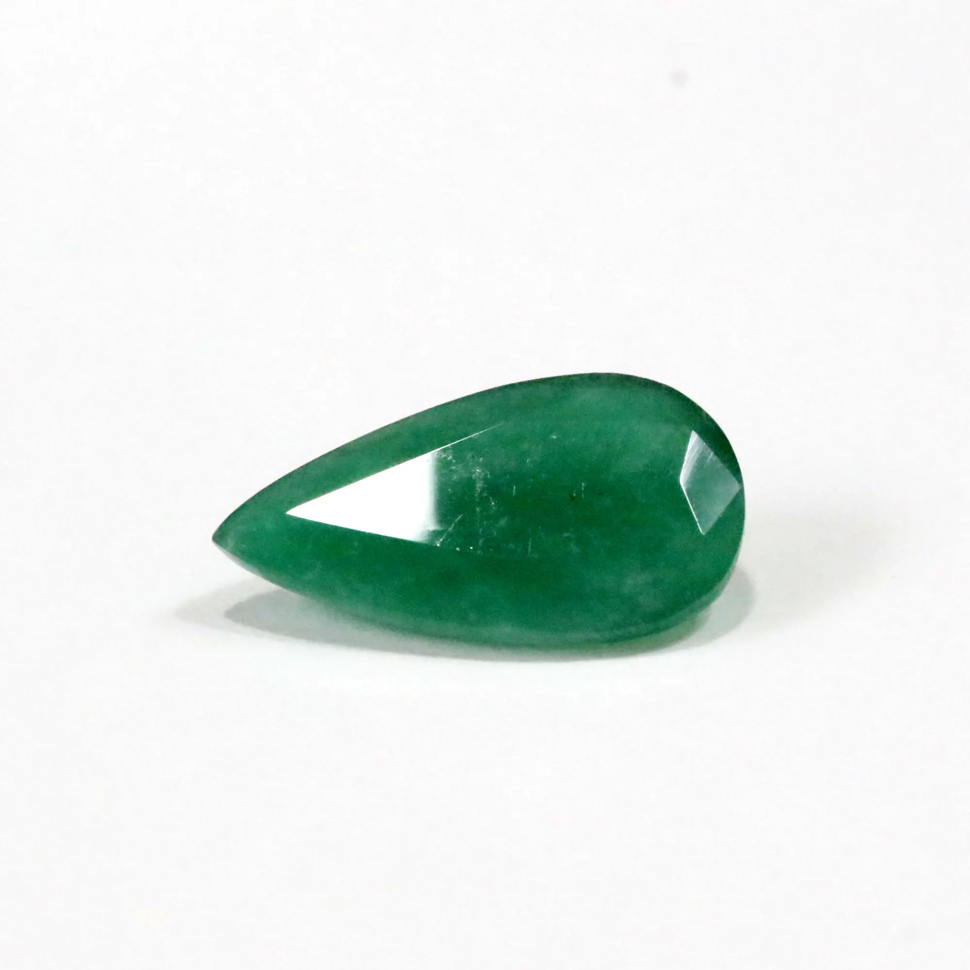 Натуральный чистый зеленый замбийский Изумрудный Ограненный грушовый камень 12*21 мм свободный драгоценный для изготовления ювелирных украшений кольцо кулон 2024