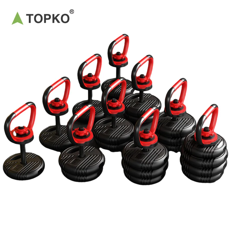 TOPKO High Quality ABS Cement Dumbbell Set Multifunctional Sports Weight Lifting Adjustable Dumbbell Set