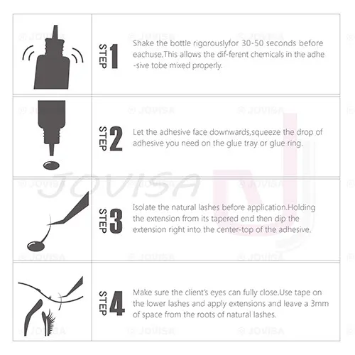 JOVISA Reseller Partner Polymethyl Methacrylate Free Medium Viscosity Glue for Eyelash Extension