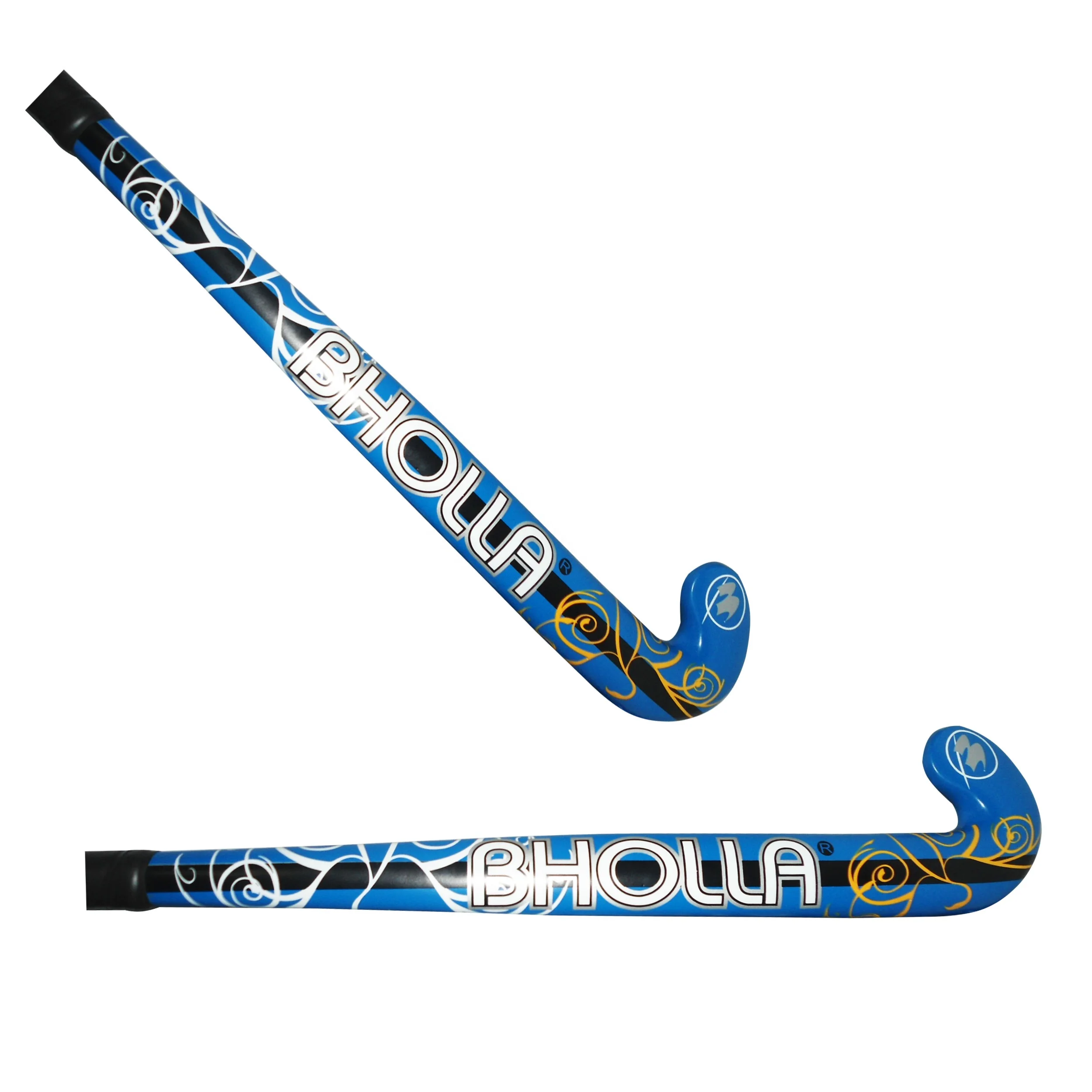 Bholla Standard Wood Custom Logo Hockey Sticks Field Wooden With Glass Fiber Reinforcement Fully Paint
