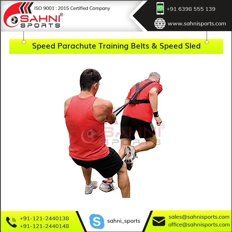 Best Quality Private Label Customized Speed/Soccer/Football Training Speed Parachute, Training Belts & Speed Sleds for Sale