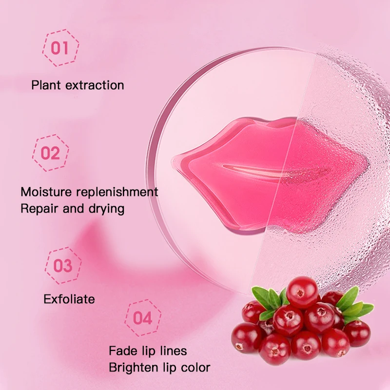 Custom Private Label Hydrogel Lip Mask Collagen Jelly Make Your Lip Kissable And Soft Patches For Dark Lips