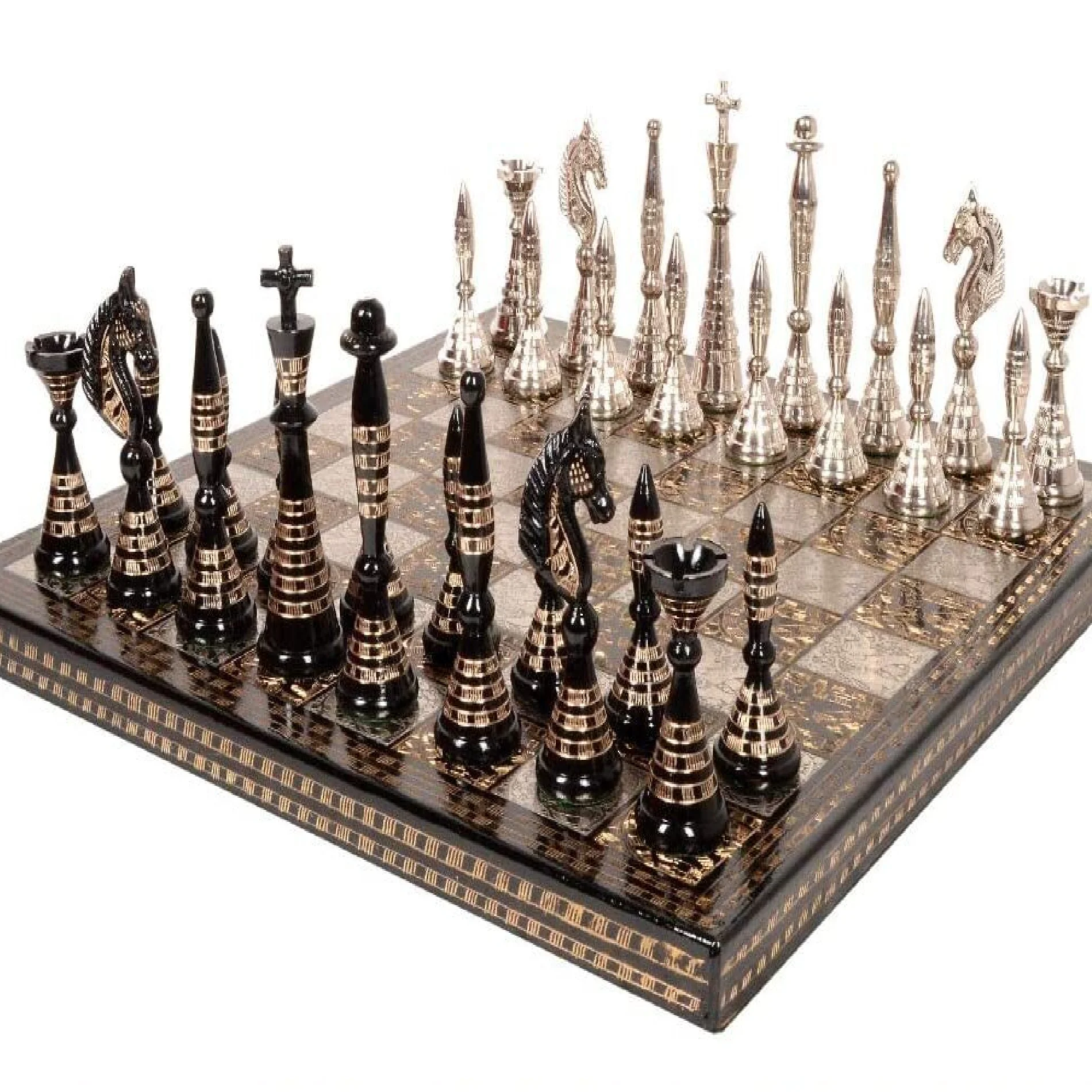 Medieval Times Themed 32 Piece Chess Set For Indoor Chess Game And Table Top Display Direct From Factory at Wholesale Price