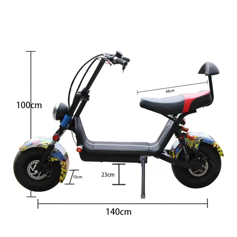 Wholesale 1000W small Harley battery car citycoco48V lithium battery scooter motorcycle scooter