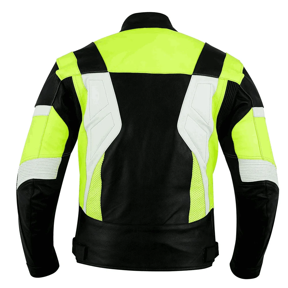 Genuine Leather Motorcycle Jackets For Men , Leather Jackets For Kids Mens Leather Bomber Jacket Motorcycle Biker Racing Wears